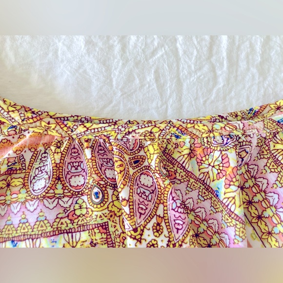 Victoria’s Secret Bikini set Boho Floral Size Medium, with ruffle top, Like new - Picture 5 of 11